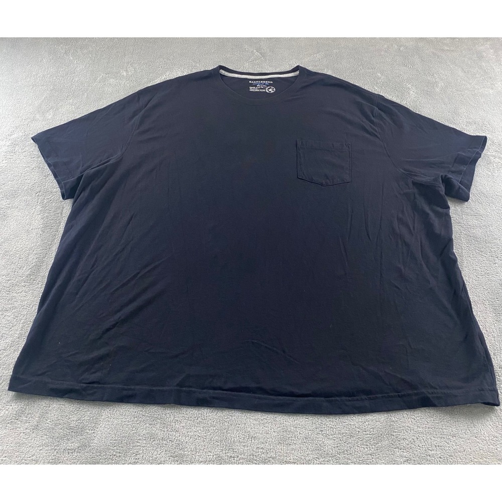Saddlebred Mens Comfort Tee Black Pocket T-Shirt Big and Tall Size 4X Cotton